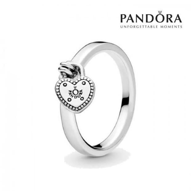 판도라 정품 러브락링 52호 러브락 하트 팬던트 반지 달랑이 인기단종제품