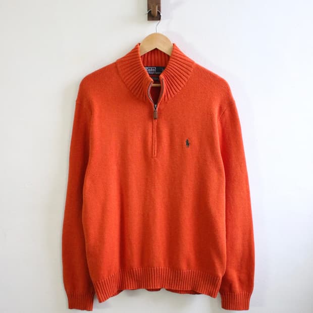 폴로 1/4 집업 니트
