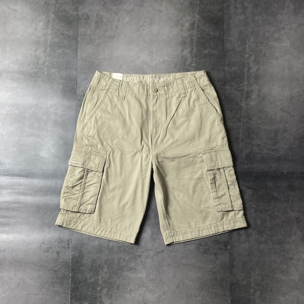 NAUTICA 노티카 빈티지 베이지 카고 하프 팬츠 A00658