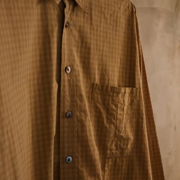 [Essay] - Cotton Gingham Check Shirts