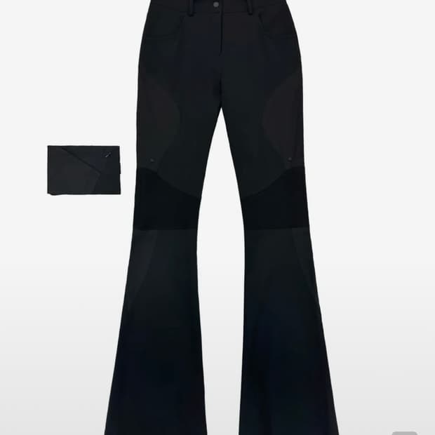 OJOS Detachable Pouch Nylon Pants Black