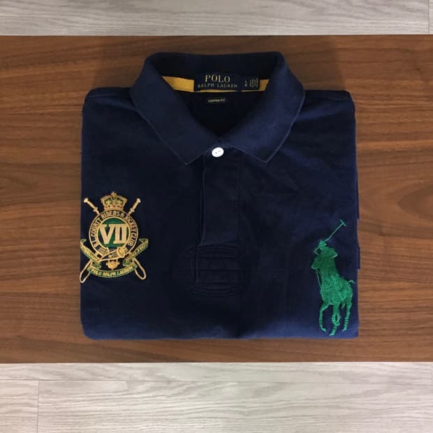 폴로 빅포니 긴팔 럭비티 네이비