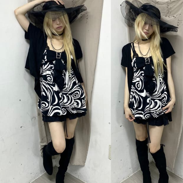 Unbalanced Crop Black Cardigan