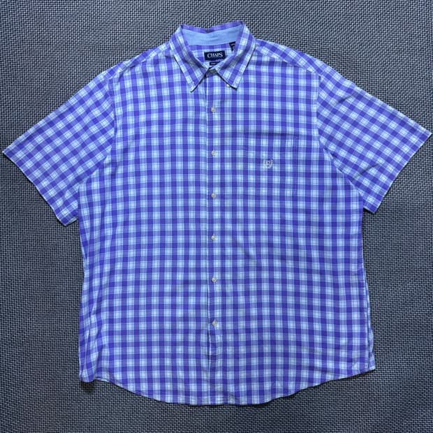 빈티지 CHAPS 체크 반팔 셔츠(kold_8470) 