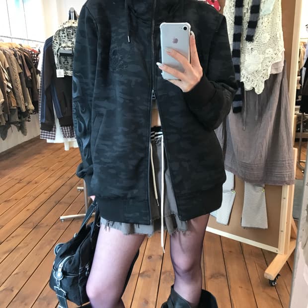 밴슨 카모 패턴 후드집업