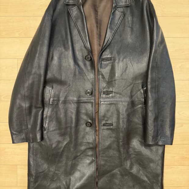 카프스킨 레더 하프 코트 (빈티지)