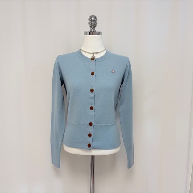 비비안웨스트우드 램스울 베이직 크루넥 카디건