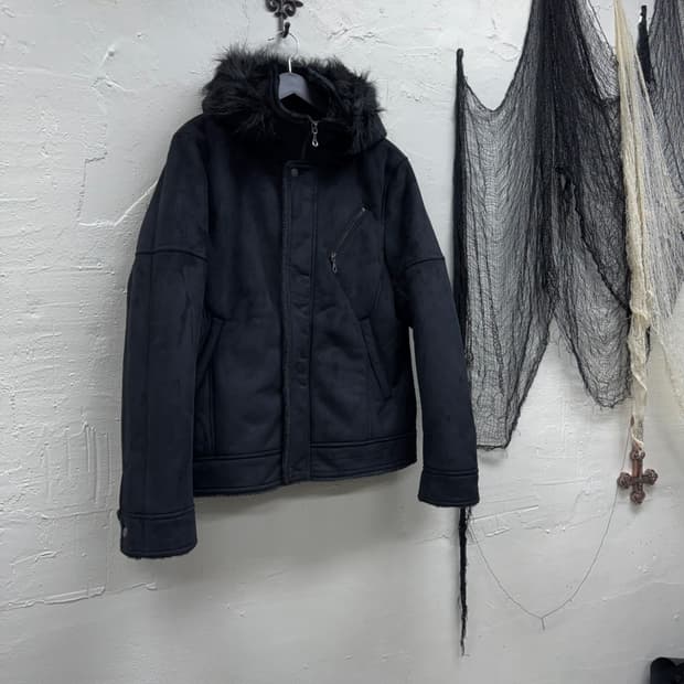 Taka q trimming fur mouton jacket