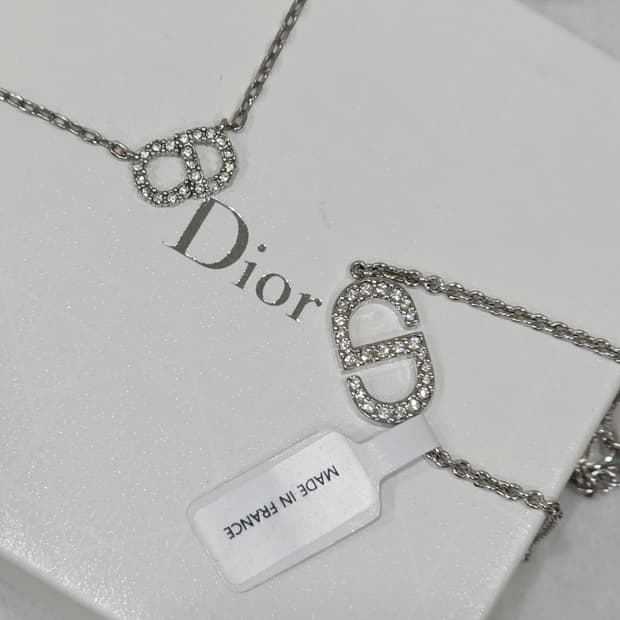 디올 은장 클레어디룬 쁘띠cd 목걸이 팔찌 세트(더스트 박스포함)