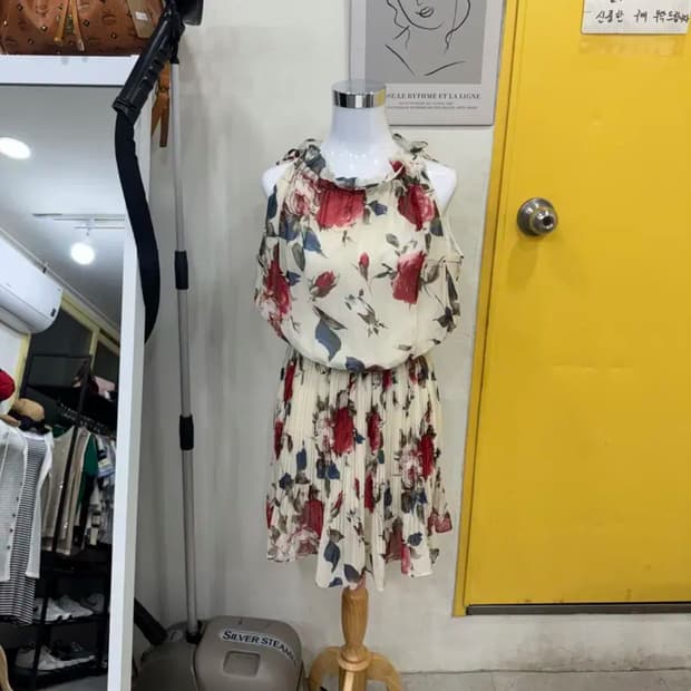 vtg 플라워 쉬폰 원피스