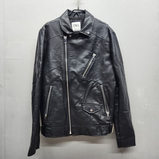 자라 에코 레더 라이더 가죽 자켓 M(M)