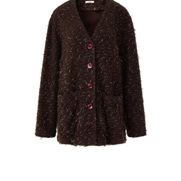 Teak 티크 BOUCLE KNIT CARDIGAN 부클 니트 가디건