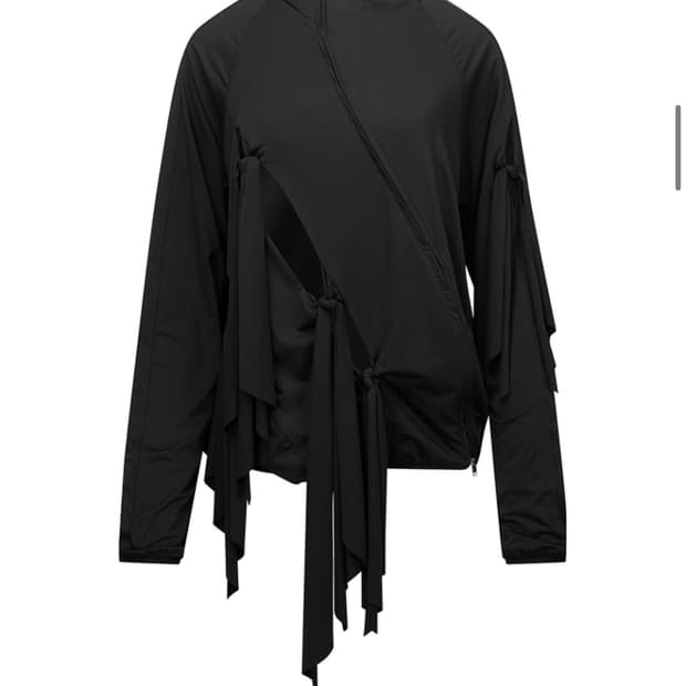 나체 타이 져지 자켓 블랙 (Nache Tie Jersey Jacket)