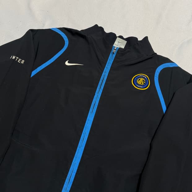 S 나이키 인터밀란 블루 파이핑 블랙 바람막이
