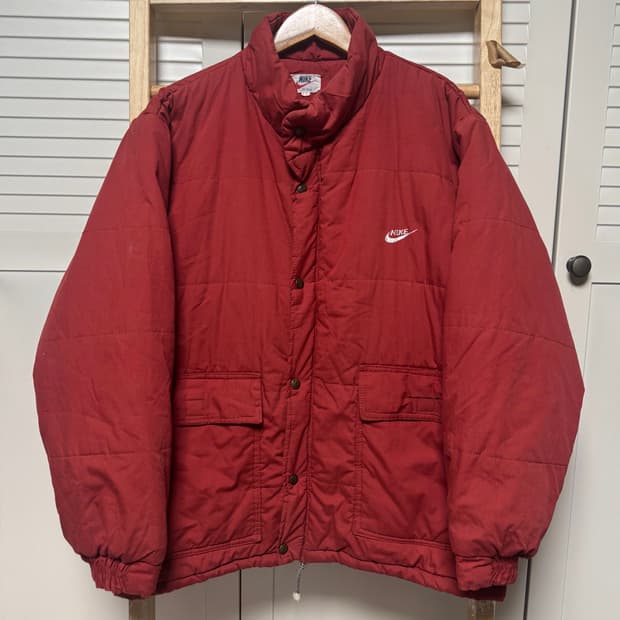 XL 나이키 화승 80s 올드스쿨 버건디 점퍼 자켓