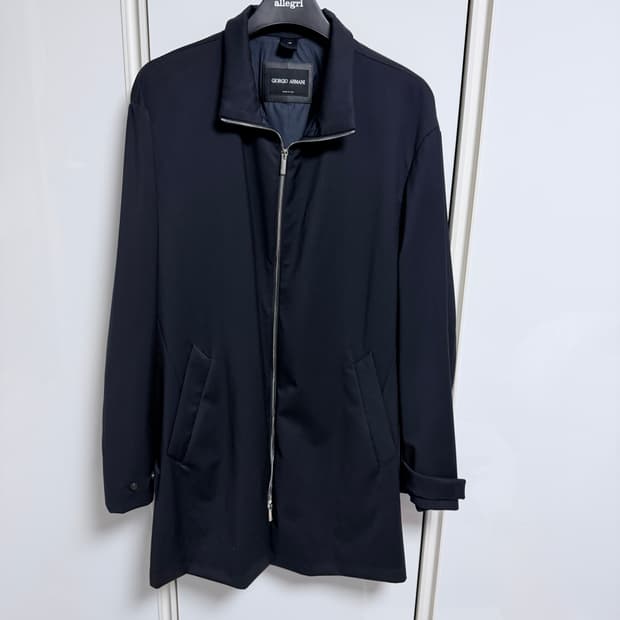 조르지오 아르마니 울 방수 레인 코트/50(105~)