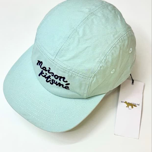 Maison Kitsune 메종 키츠네 핸드라이팅 5P 캡 던 블루