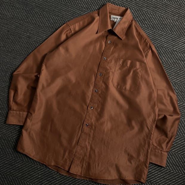 90s 입생로랑 아카이브 자수로고 셔츠 y 4220