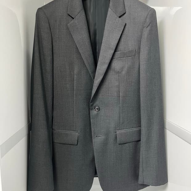 솔리드옴므 그레이 패턴 블레이져 100사이즈