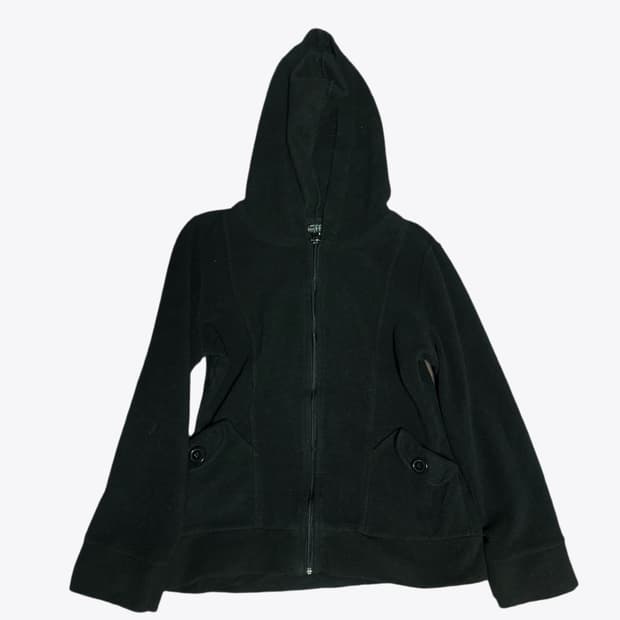 딱붙핏 블랙 만두 포켓 후리스 재킷