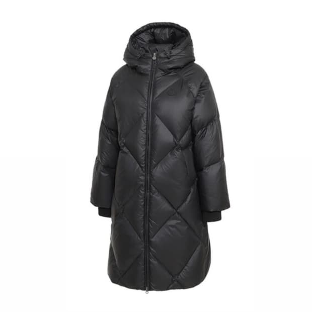 새상품) 위뜨 다이아 퀄팅 롱다운 블랙 XS