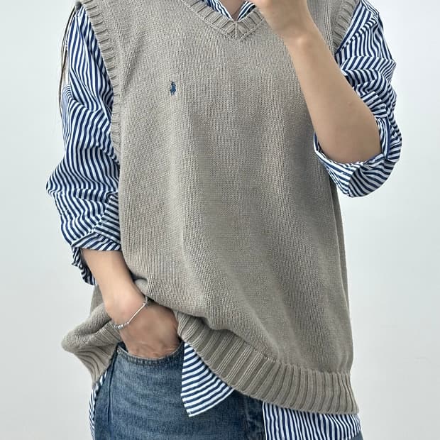 폴로랄프로렌 니트 조끼 L
