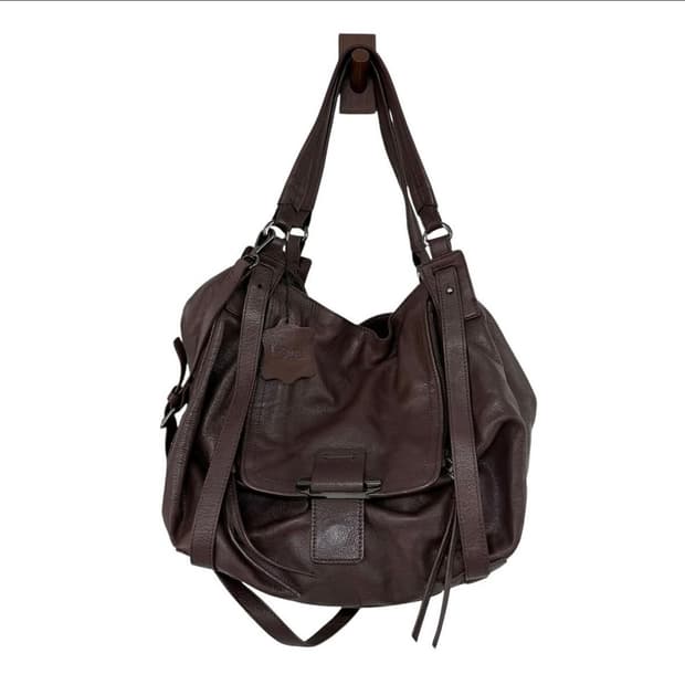 핀터걸🤎💅쿠바 다크브라운 숄더백 (리얼 가죽)