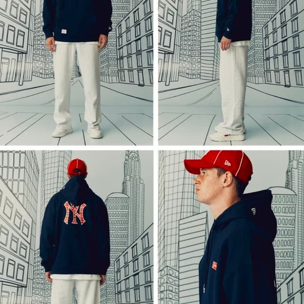 뉴에라(NewEra) 22aw 뉴욕양키즈 빅로고 후드 티셔츠