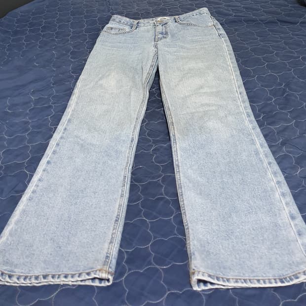 헤이빌리 세미와이드 워싱 데님팬츠 연청 (30)