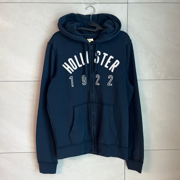 홀리스터 스펠로고 네이비 후드집업 [M] 