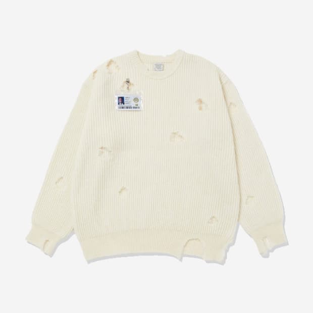 STU 디스트로이드 니트 크림 OS