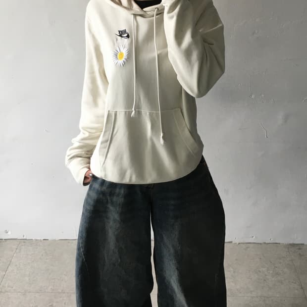 나이키 백프린팅 후드티