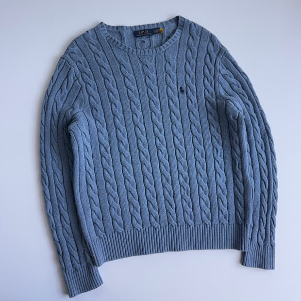 Polo 폴로 랄프로렌 신형 라벤더 소라 케이블 니트