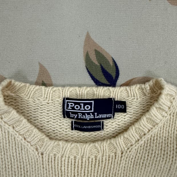 (L)00s폴로 랄프로렌 아이코닉 성조기 니트(아이보리)
