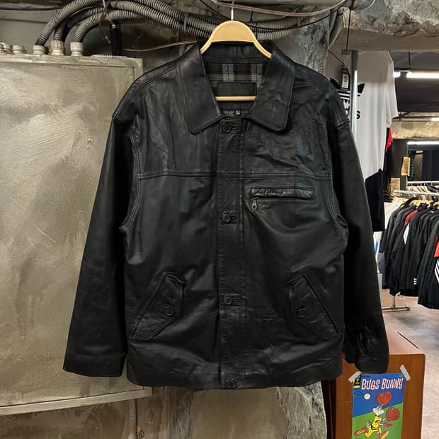 빈티지 레더 자켓 블랙 L #csz1978