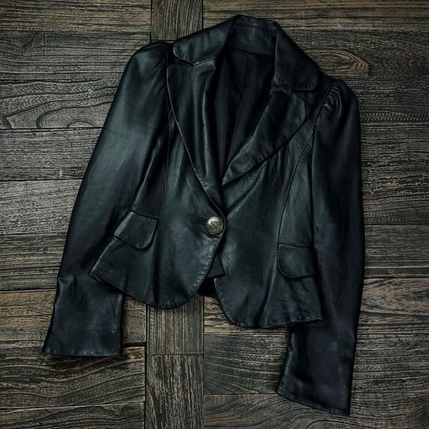 [빈티지] 리얼 램스킨 레더 양가죽 블레이저 자켓 M17099