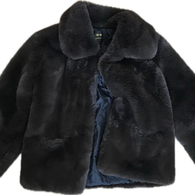 빈티지 브라운 퍼 자켓