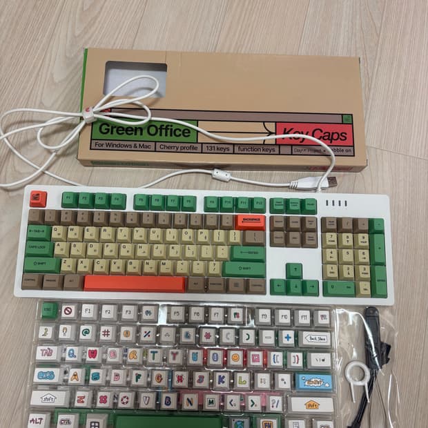 앱코 기계시키보드 적축 (시이닷 키보드) 빈티지 키캡