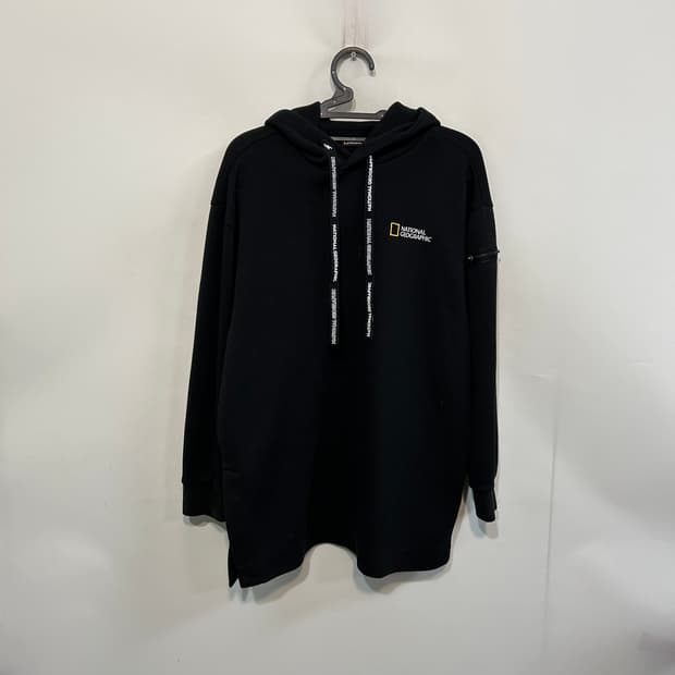 내셔널지오그래픽 여성 약기모 후드 오버핏