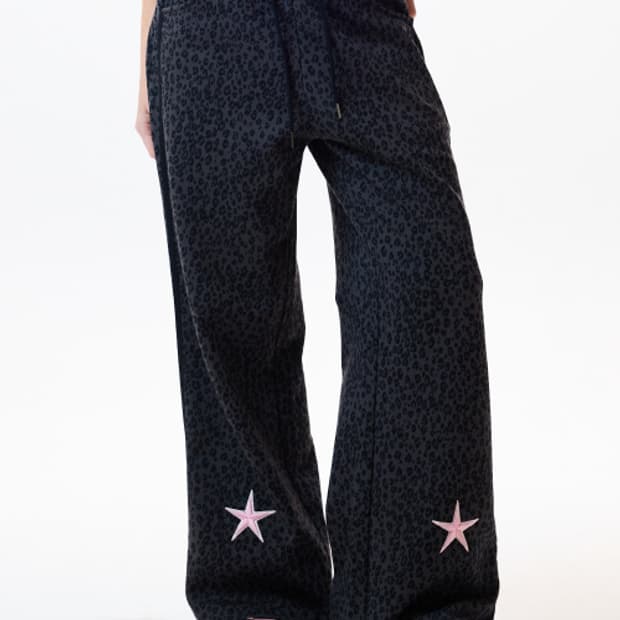 러브이즈트루 IM 포켓 트레이닝 팬츠 레오파드 차콜