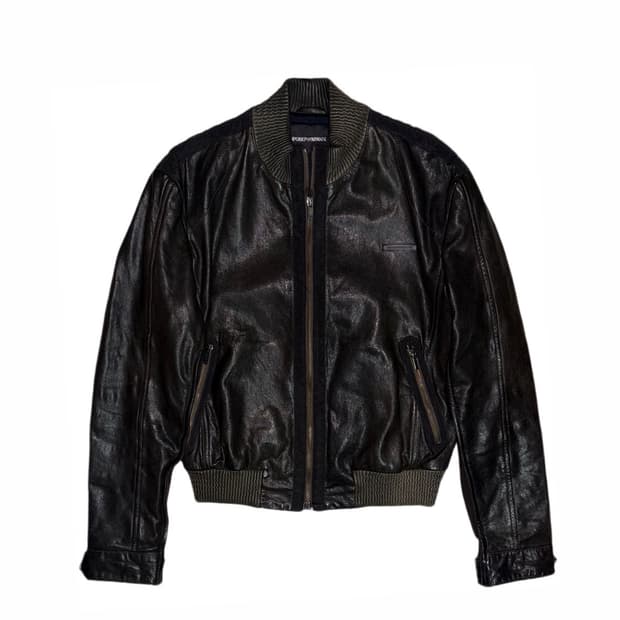 09SSRunway Emporio Armani Leather Jacket