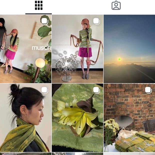 라이트그린 스카프