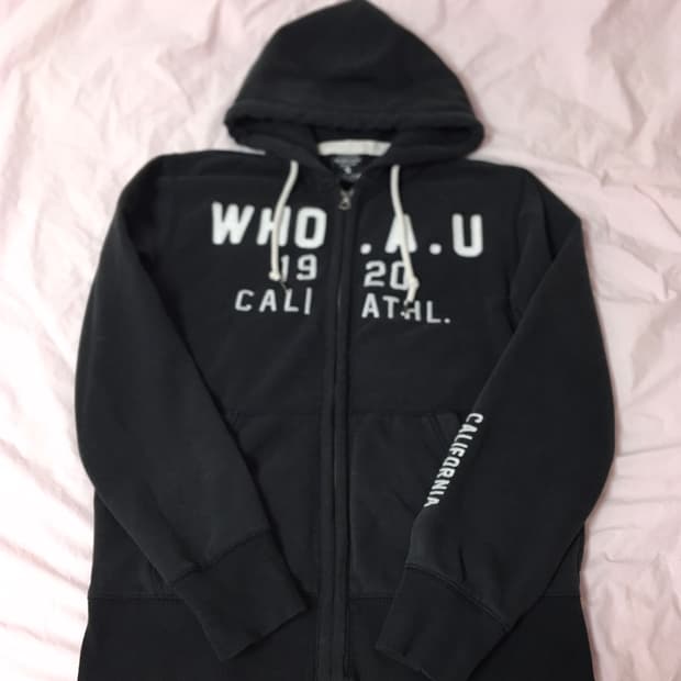 후아유 캘리포니아 후드집업 블랙 홀리스터 아베크롬비 스포티 y2k