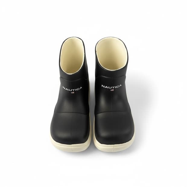 락피쉬 레더웨어 x 나우티카 블랙 숏 레인부츠 235