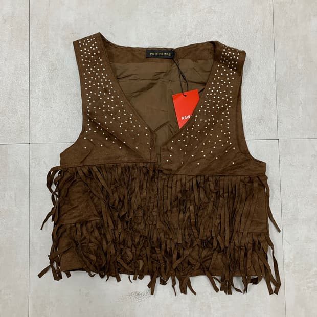 Petitreitre 큐빅 디테일 웨스턴 베스트 #507