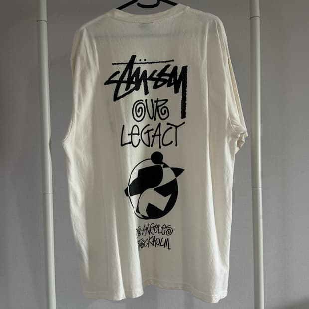 [스투시x아워레가시] 서프맨2 피그먼트 티셔츠 L