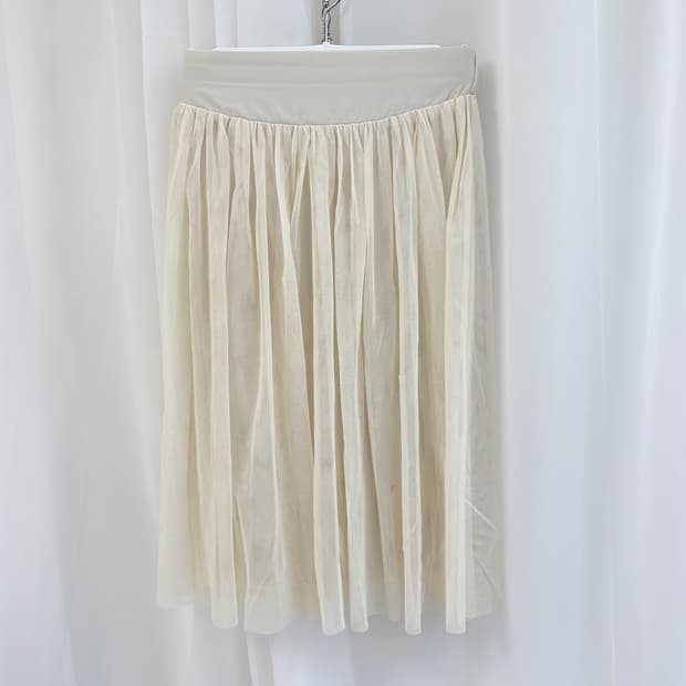 swan tulle balletcore beige ivory skirt