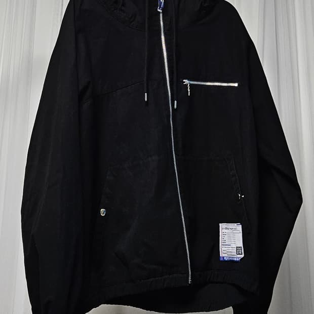 [50]미하라야스히로 22ss 블루슨후드자켓 검정 I07BL011