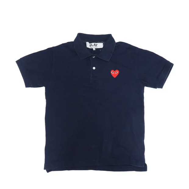 [정품]꼼데가르송 플레이 하트 로고 스트라이프 롱슬리브 M