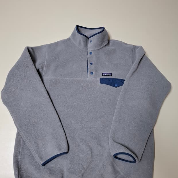 우먼스 XL 파타고니아 신칠라 그레이 베이지 회색 플리스 풀오버